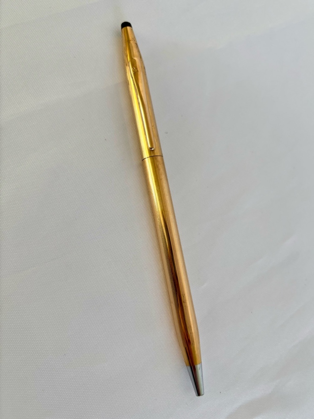 Cross Ballpoint Pen, 1/20  14k Gold Filled Made in USA Blue Ink